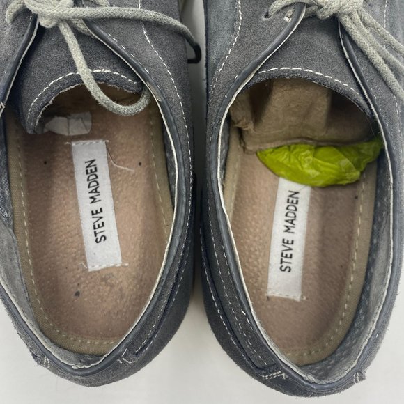 Steve Madden Men\'s Sojourn Canvas Oxfords Shoes Casual, Lace-Up Gray Size 13 main image 12